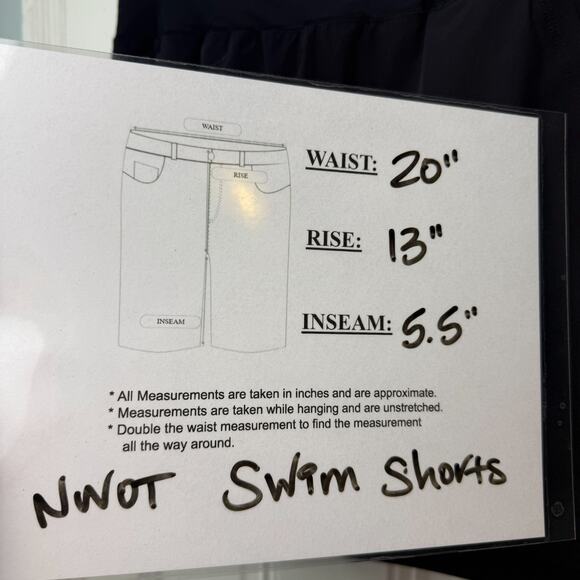 Lands End Swimwear Short Womens 18W Black Elastic Waist Pull On Liner NWOT - Picture 6 of 7